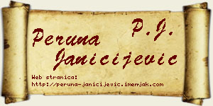 Peruna Janičijević vizit kartica